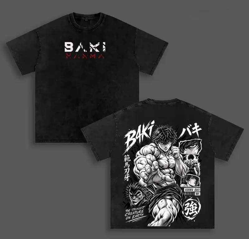 Baki t-shirt Over Size Washed acid R 2
