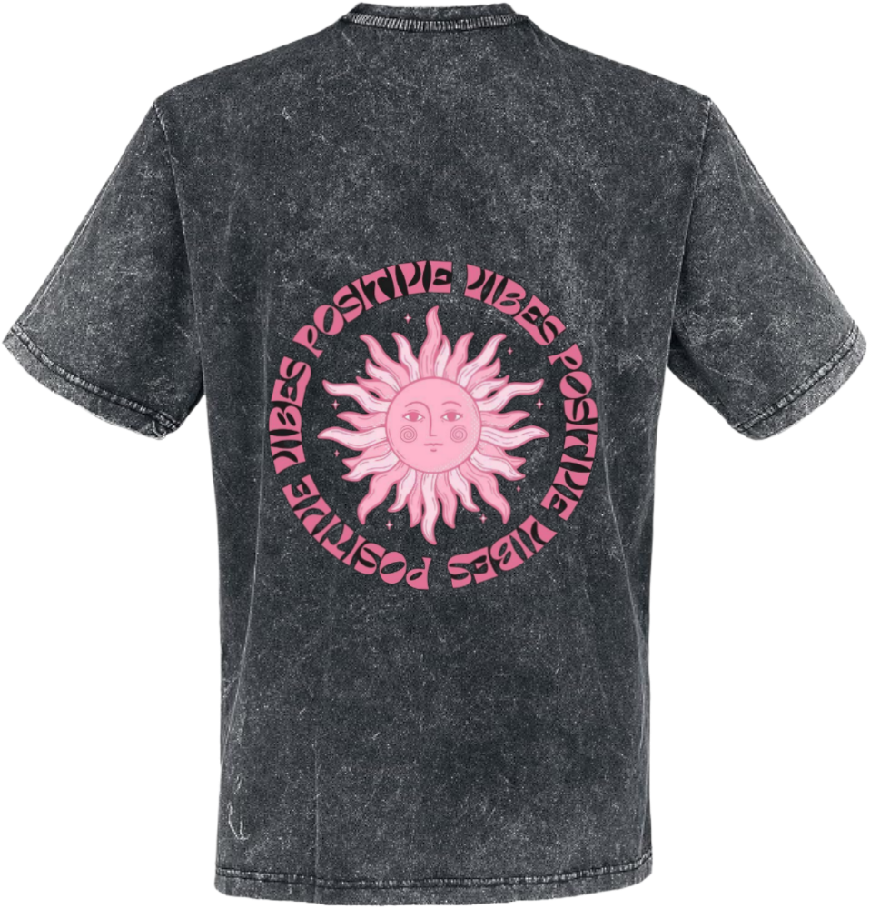 Positive Vibes t- shirt One Size Washed Back 40
