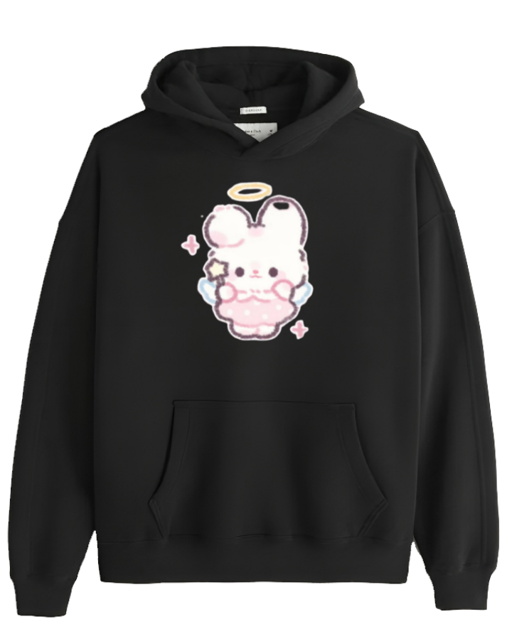 bunny Oversize Hoodie Black 40