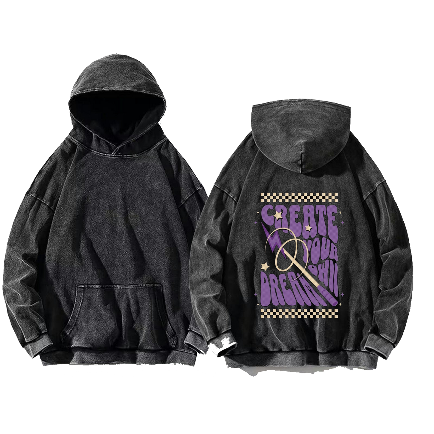 CREATE One Size hoodie Washed Back 40