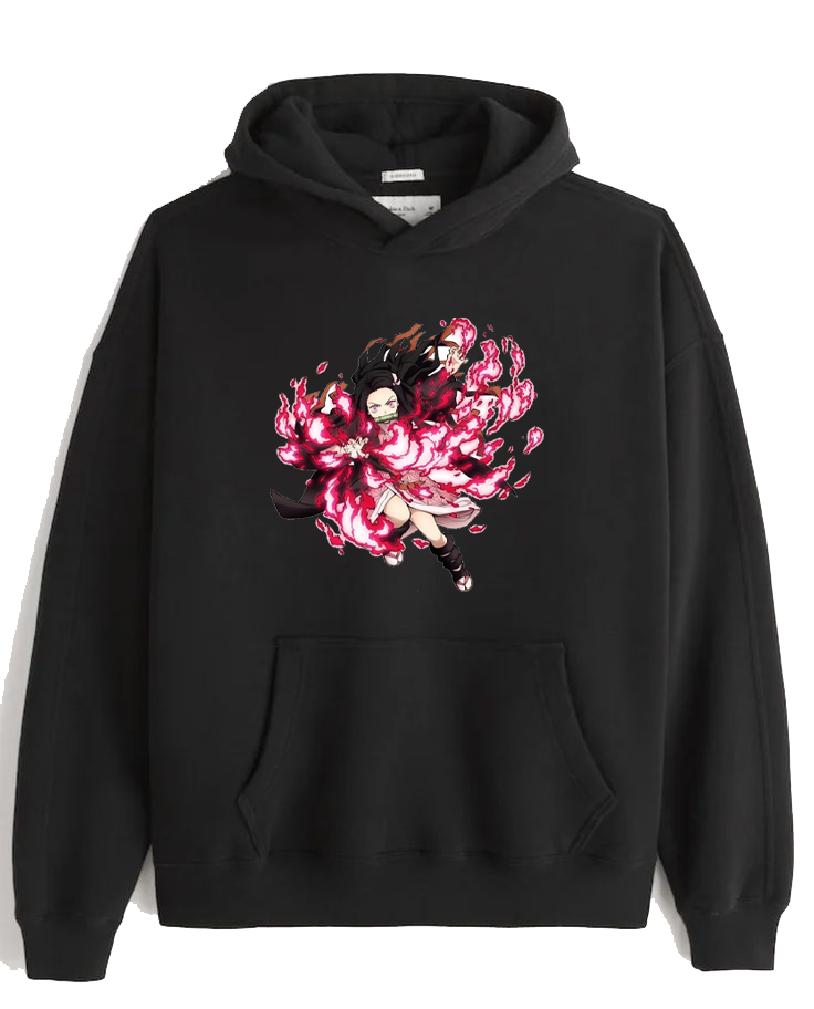 Anime Demon slayer nezuko tanjiro Oversize Hoodie Black 40