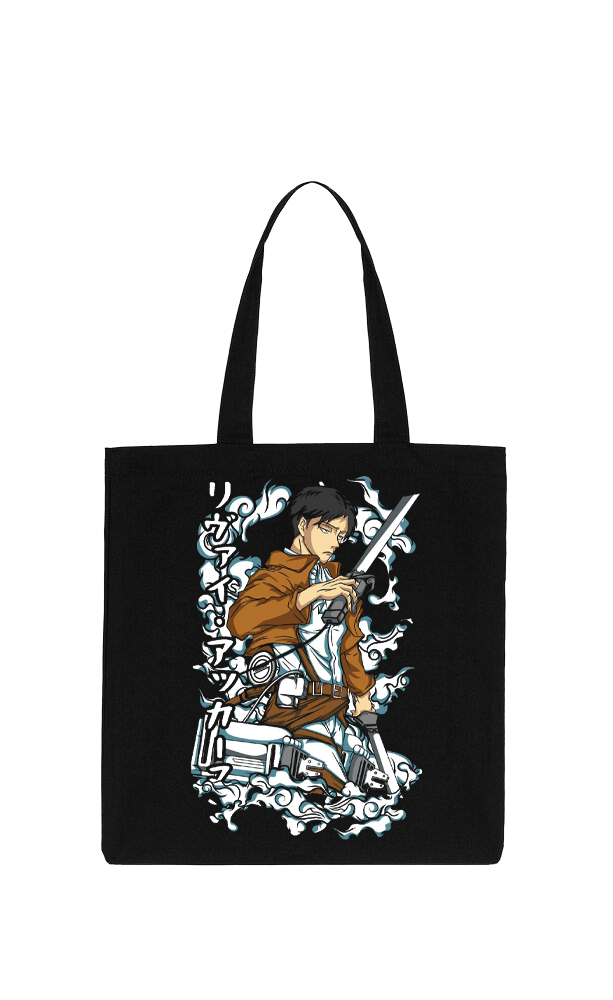 Anime Attack on titan shingeki no kyojin Aot Black tote bag 39
