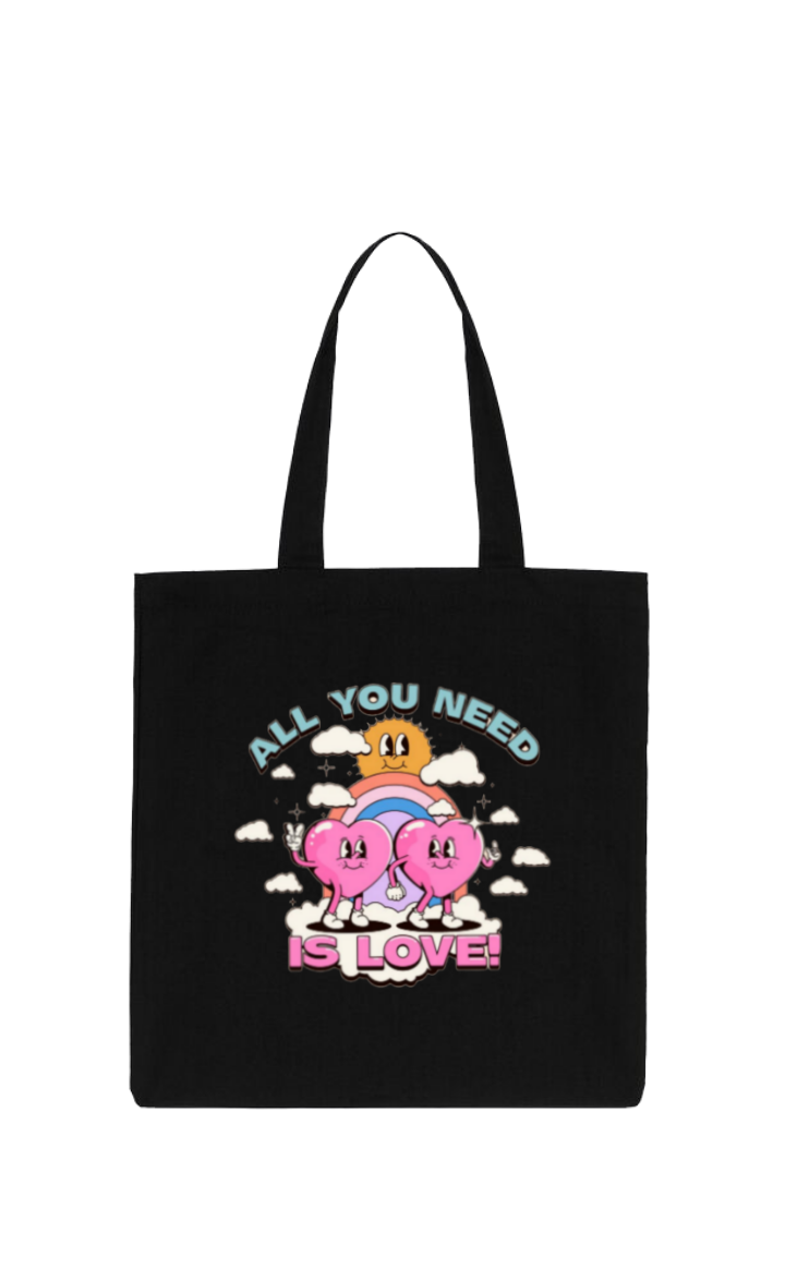 ALL YOU NEED tote bag Black 40