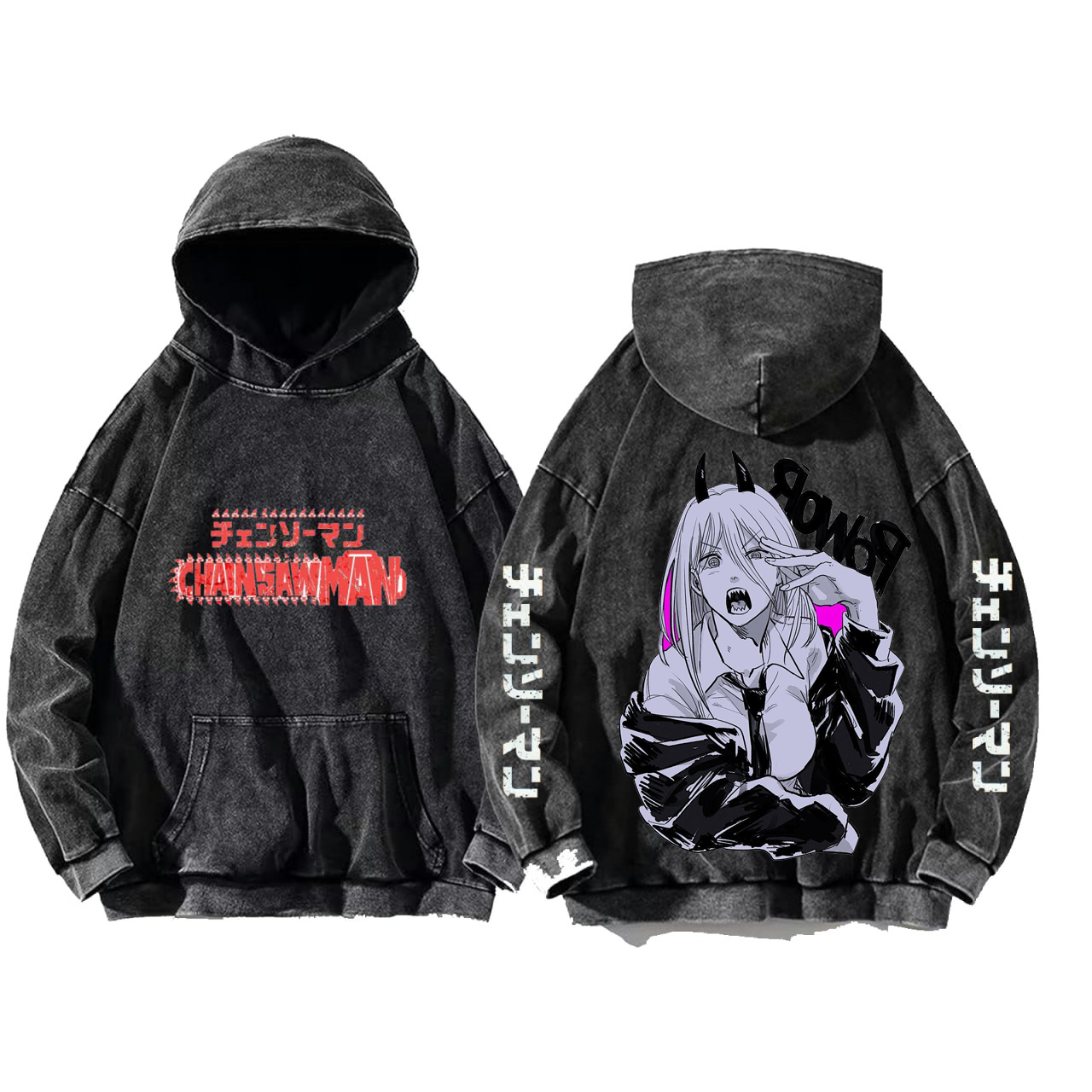 Chainsaw Man One Size hoodie Washed Back 40