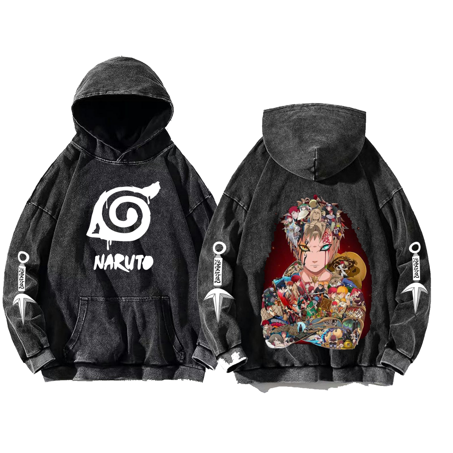 Naruto Shippuden One Size hoodie Washed Back 40