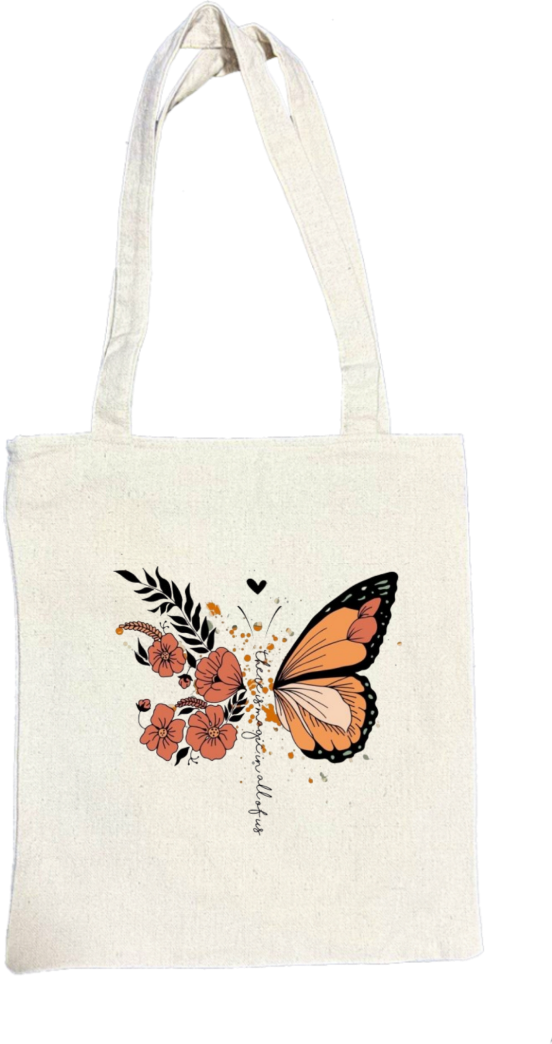 butterflies tote bag Beige 41