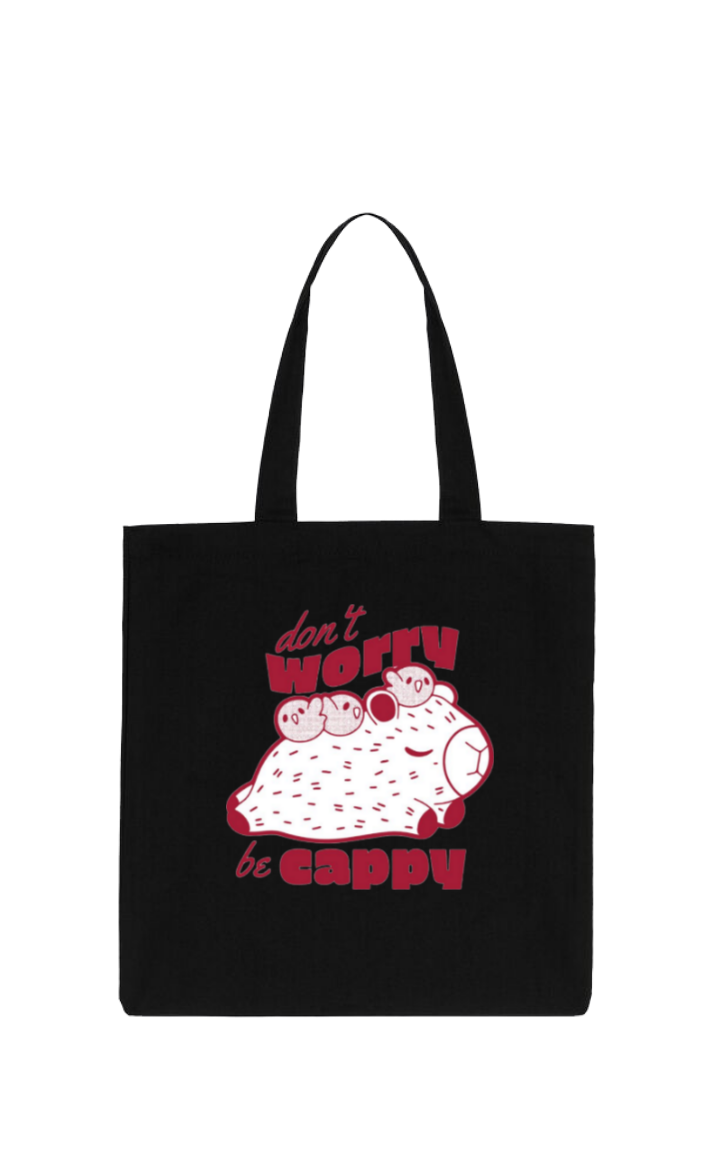 don't worry tote bag Black 41