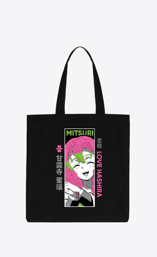 Anime Demon slayer nezuko tanjiro tote bag Black 41