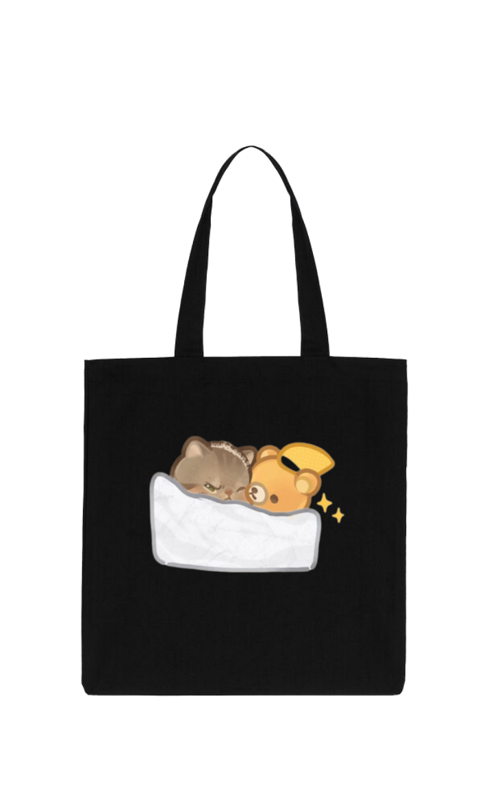 cat tote bag Black 41