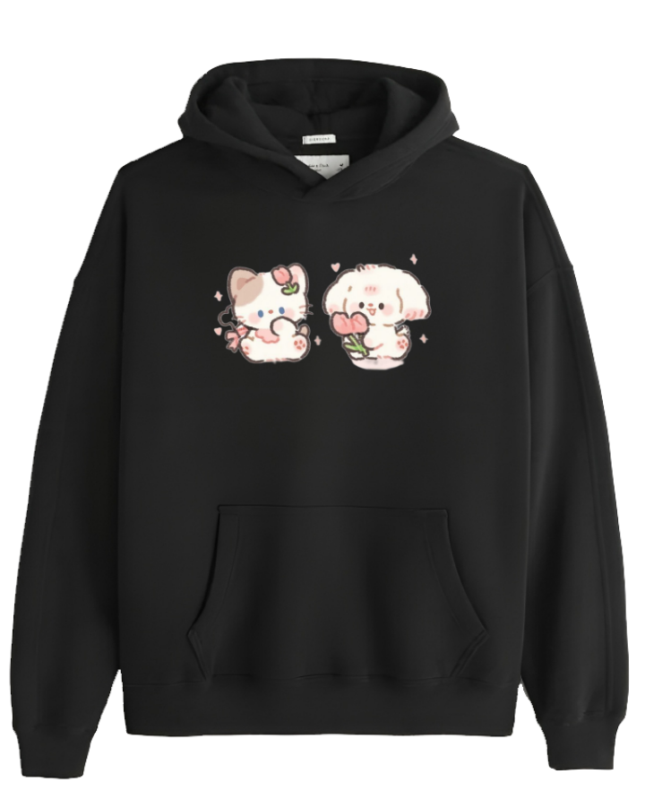 bunny Oversize Hoodie Black 42