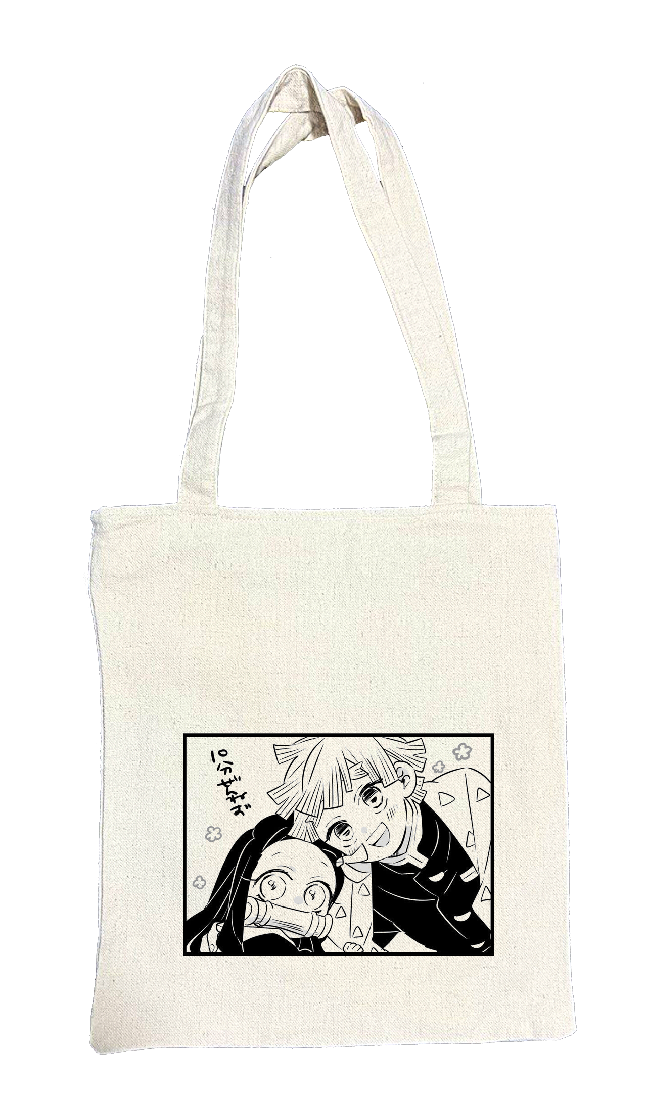 Anime Demon slayer nezuko tanjiro tote bag Beige 42