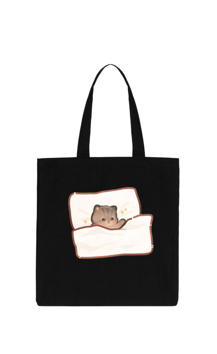 cat tote bag Black 42