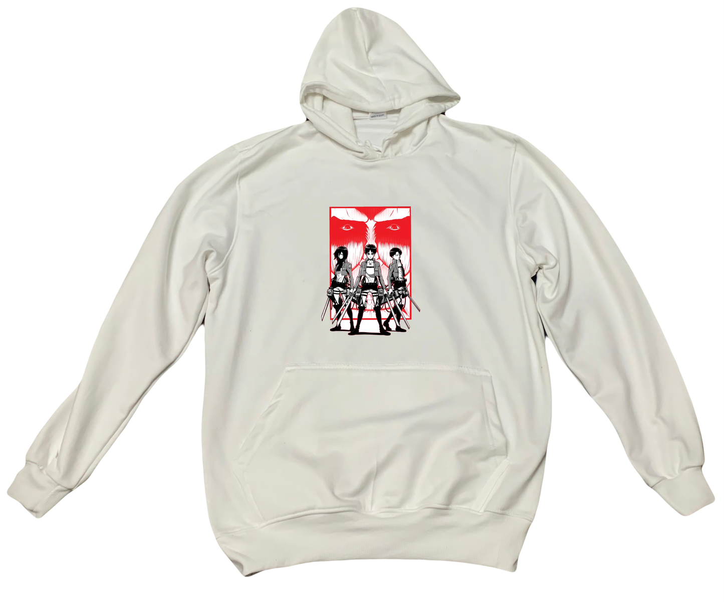 Anime Attack on titan shingeki no kyojin eren levi mikasa Aot White Oversize HOODIE 42