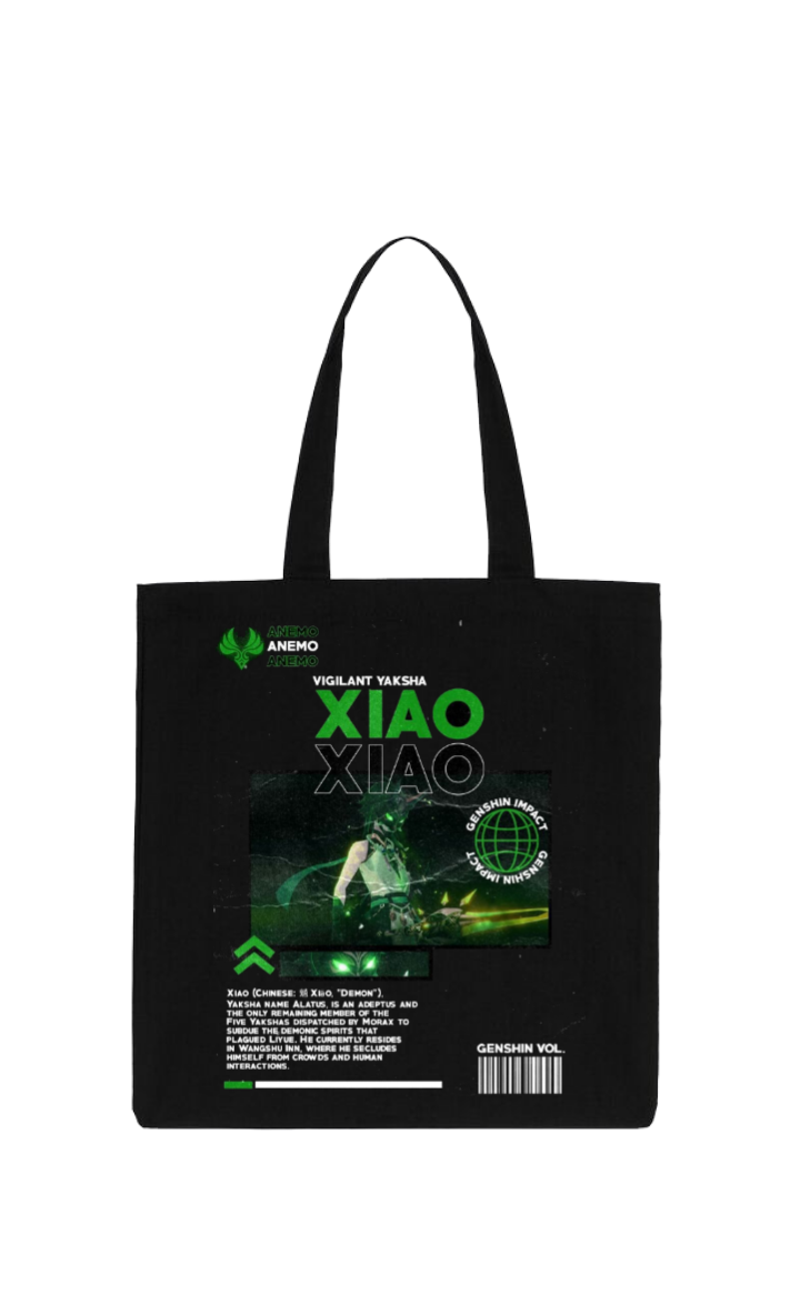 Genshin Impact Xiao tote bag Black 42