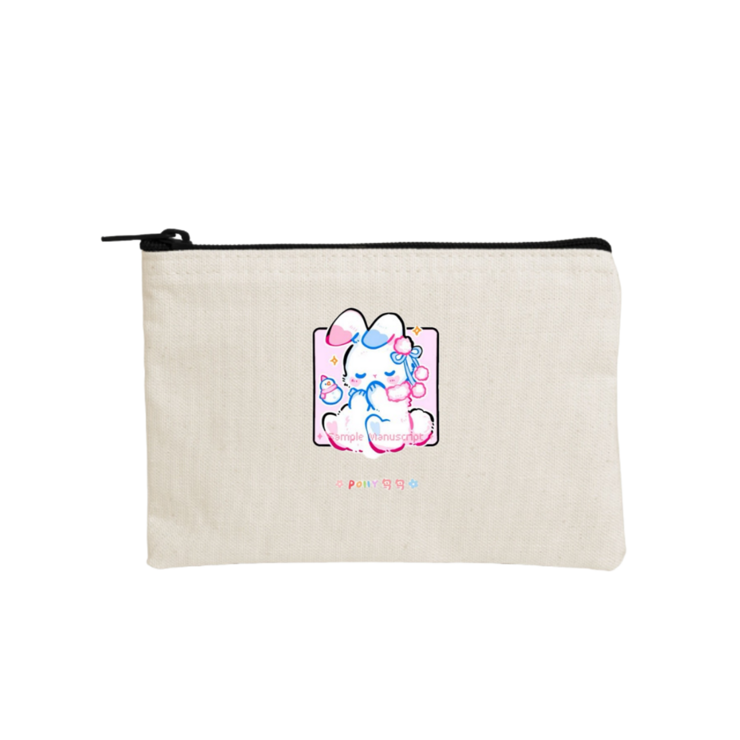 bunny wallet pencil case Beige 32