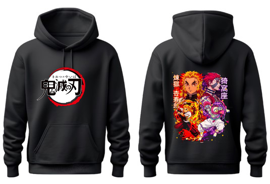 Anime Demon slayer nezuko tanjiro Oversize Hoodie Black 43