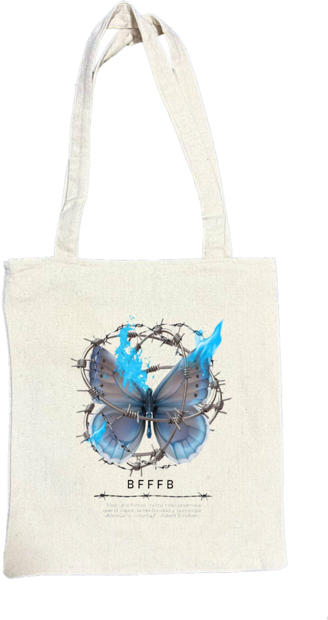 butterflies tote bag Beige 43
