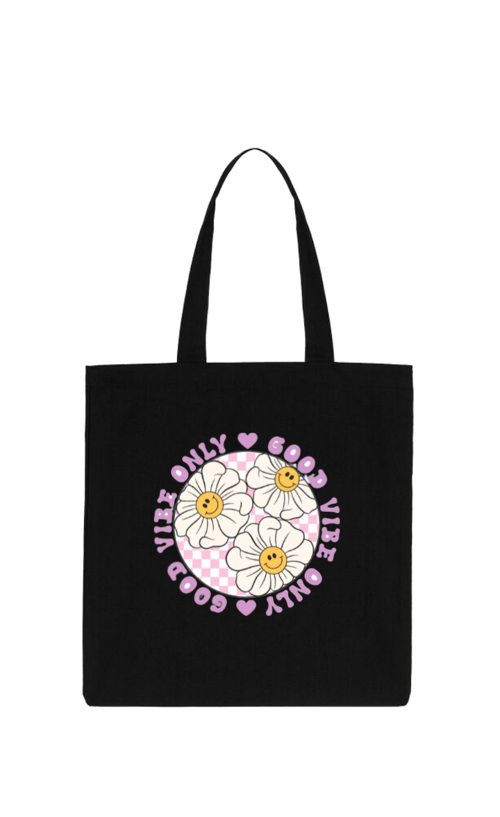 Good Vibes Only tote bag Black 43