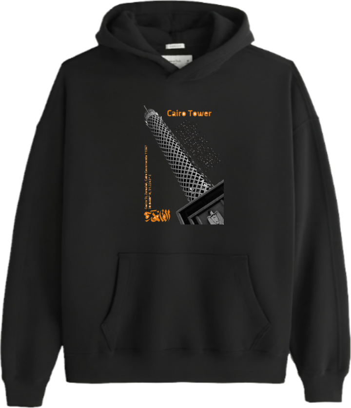 Egypt Over Size hoodie Black 43