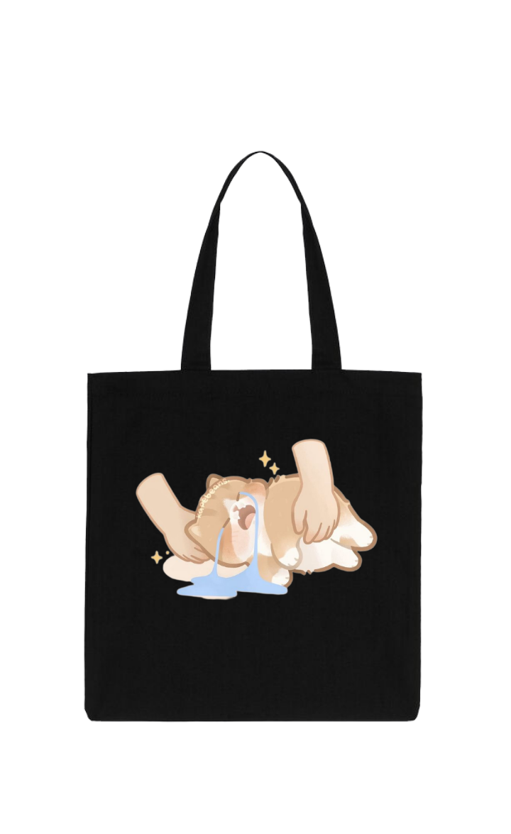 cat tote bag Black 43