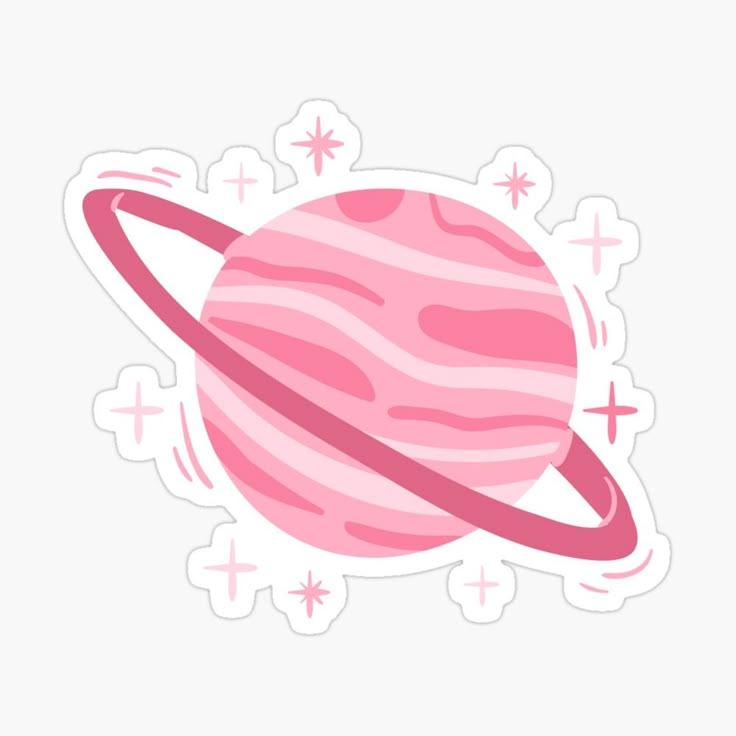 Sticker Pink Saturn 44