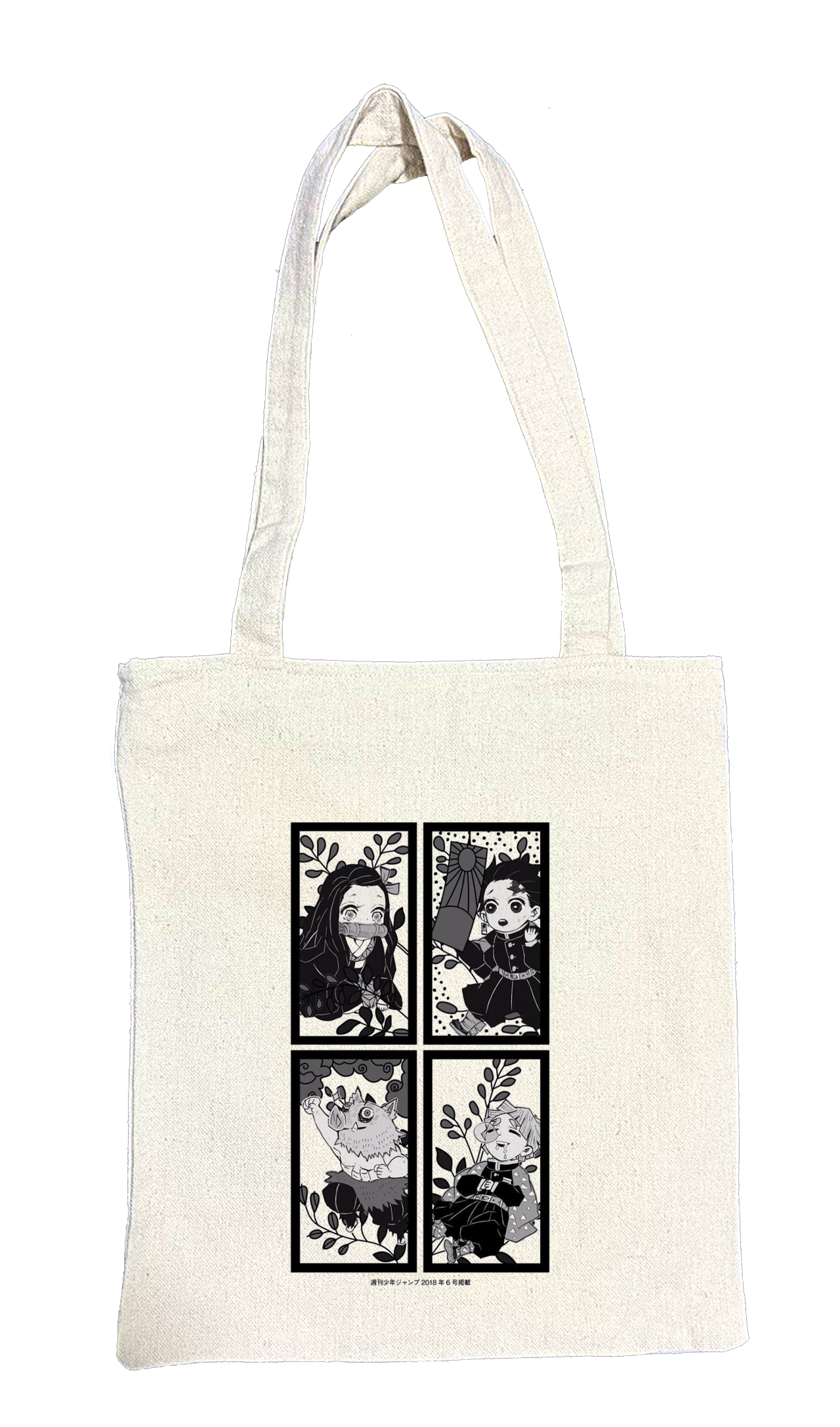 Anime Demon slayer nezuko tanjiro tote bag Beige 44