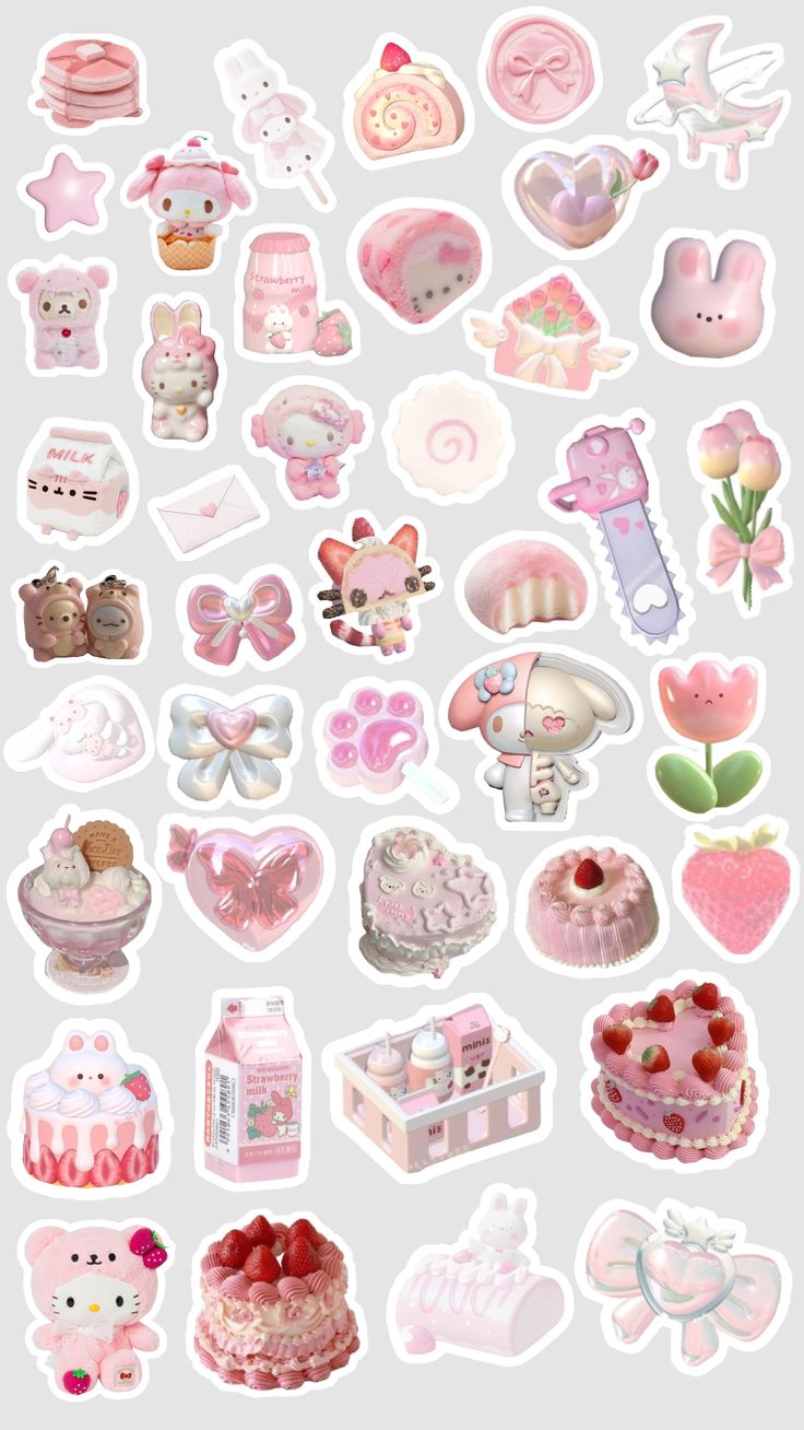 Aesthetic Cute Stickers Pack - Waterproof Vinyl Cartoon Decals for Water Bottles, Laptops, Scrapbooking, Kawaii Stationery Supplies sticker journal sticker