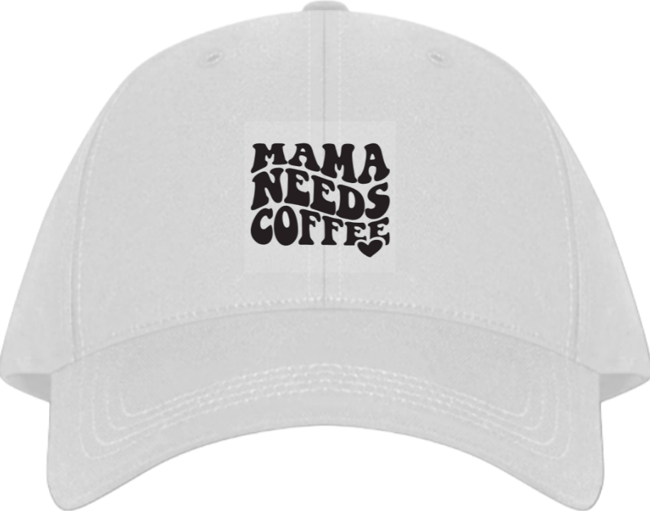Baseball cap White MAMA NEEDS COFFEE 42