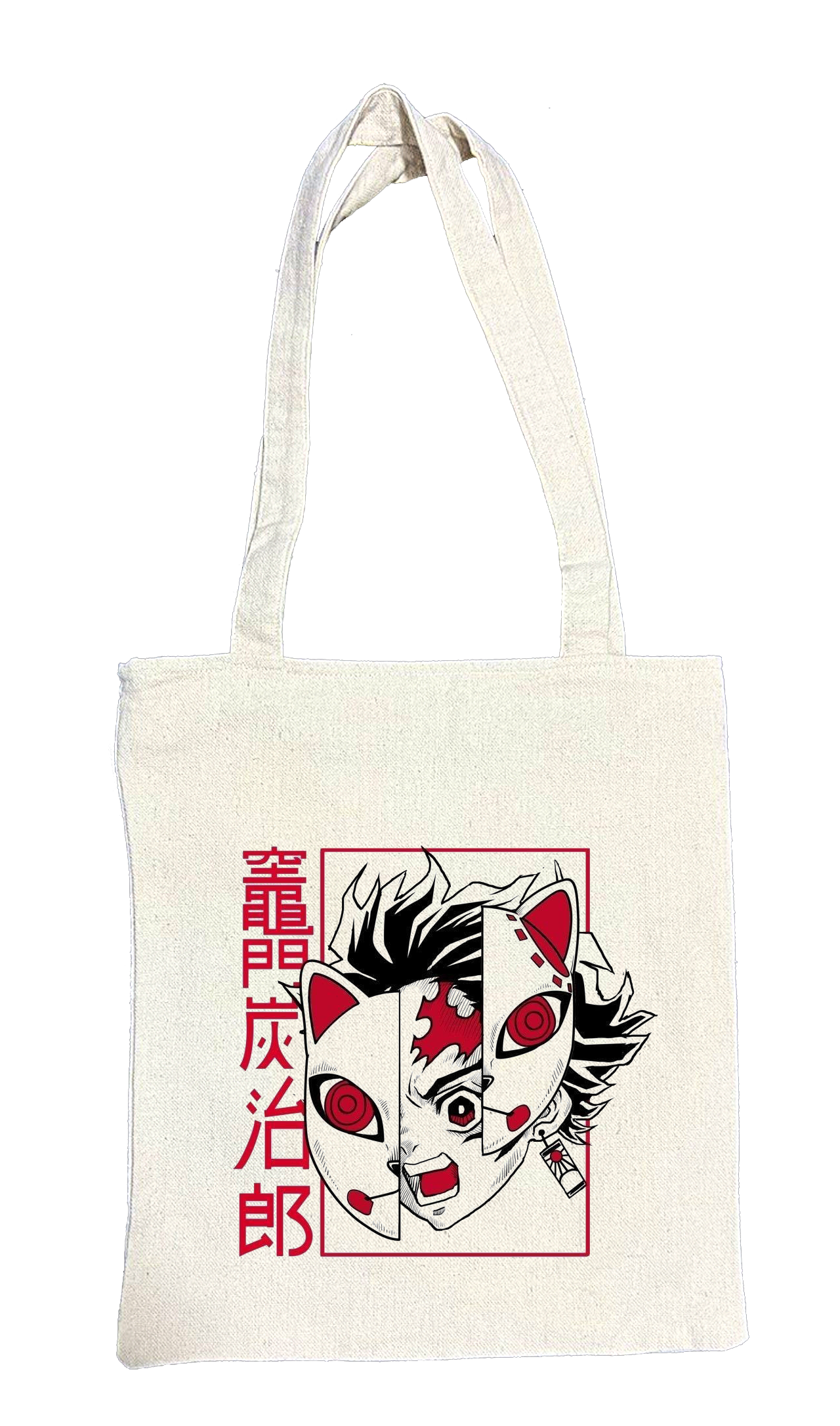 Anime Demon slayer nezuko tanjiro tote bag Beige 45