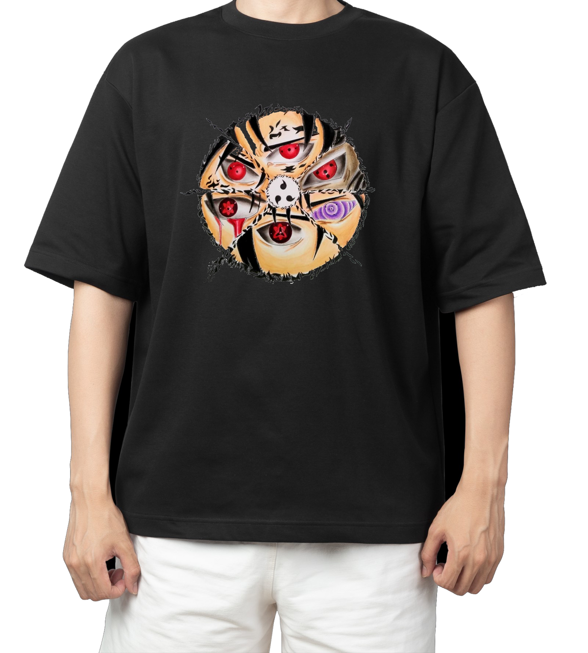 Naruto Shippuden t- shirt One Size Black 45