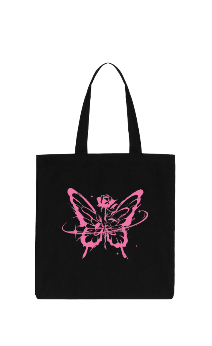 butterflies tote bag Black 42