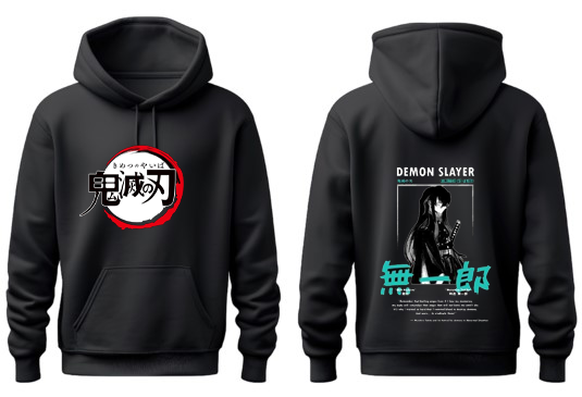 Anime Demon slayer nezuko tanjiro Oversize Hoodie Black 46