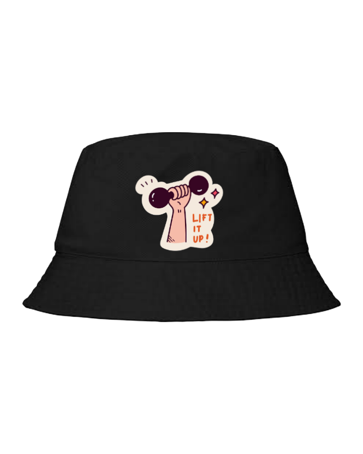 workout gym pilates Bucket hat Fishman hat cap Black 46