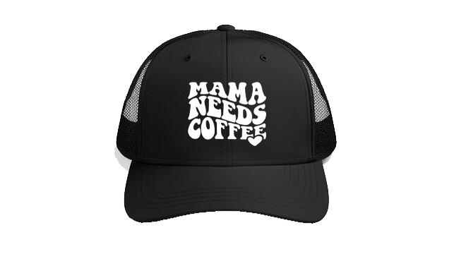 Baseball cap Black MAMA NEEDS COFFEE 94