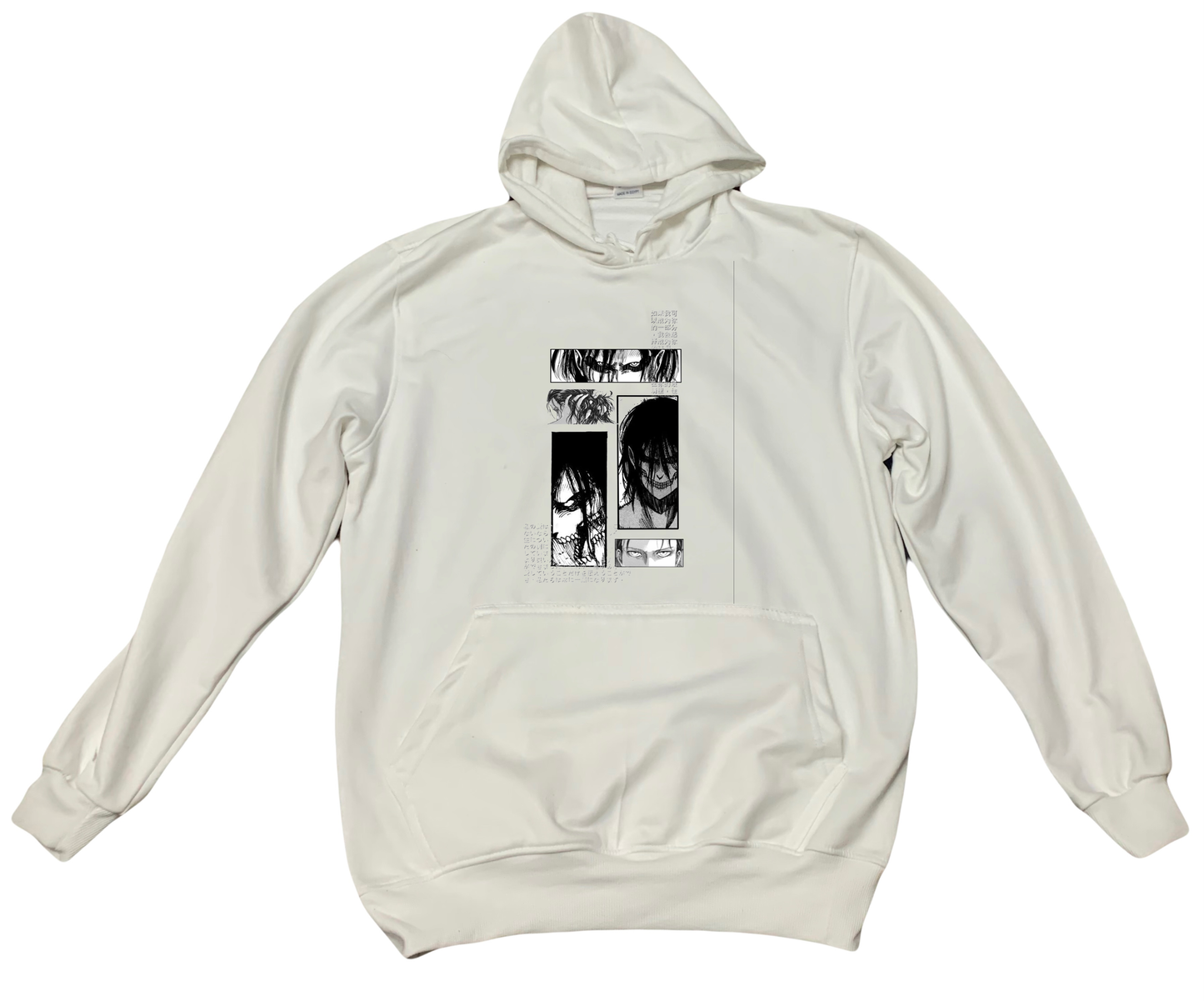 Anime Attack on titan shingeki no kyojin eren levi mikasa Aot White Oversize HOODIE 47