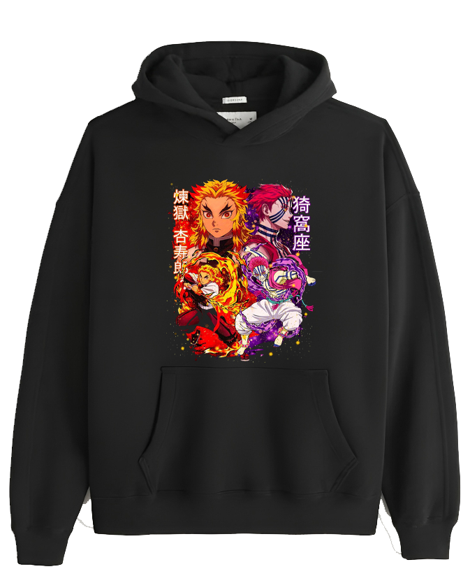Anime Demon slayer nezuko tanjiro Oversize Hoodie Black 99