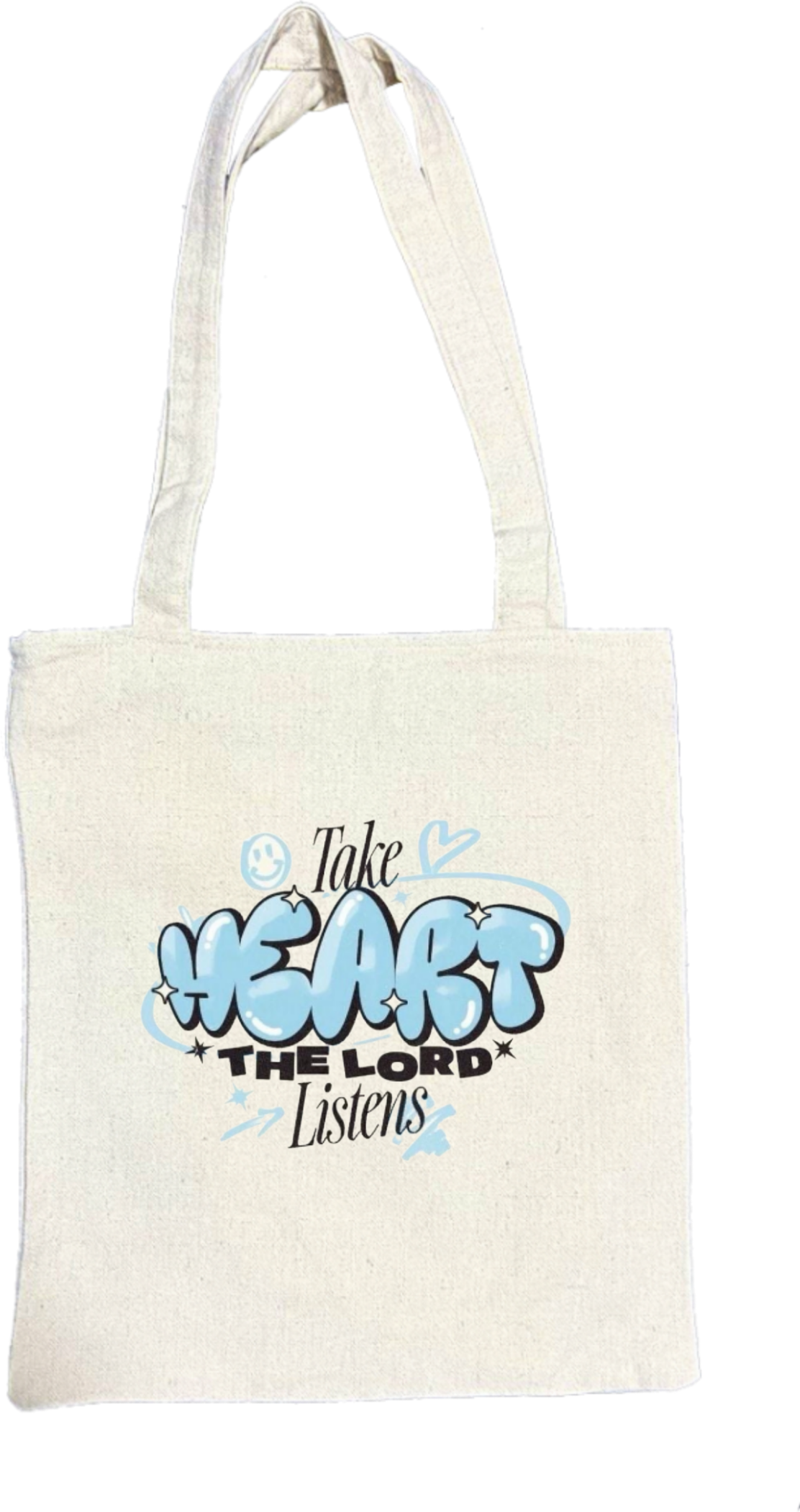 HEART *THE LORD* Listens tote bag beige 188