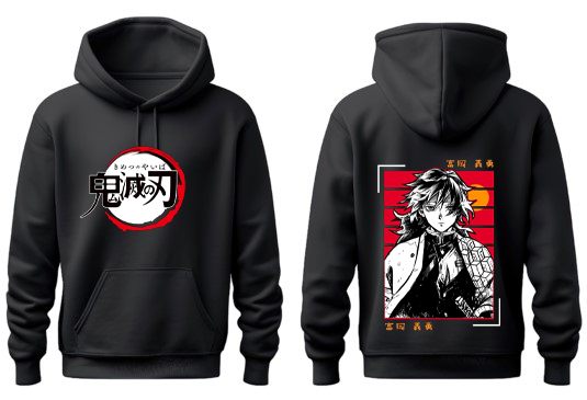 Anime Demon slayer nezuko tanjiro Oversize Hoodie Black 48