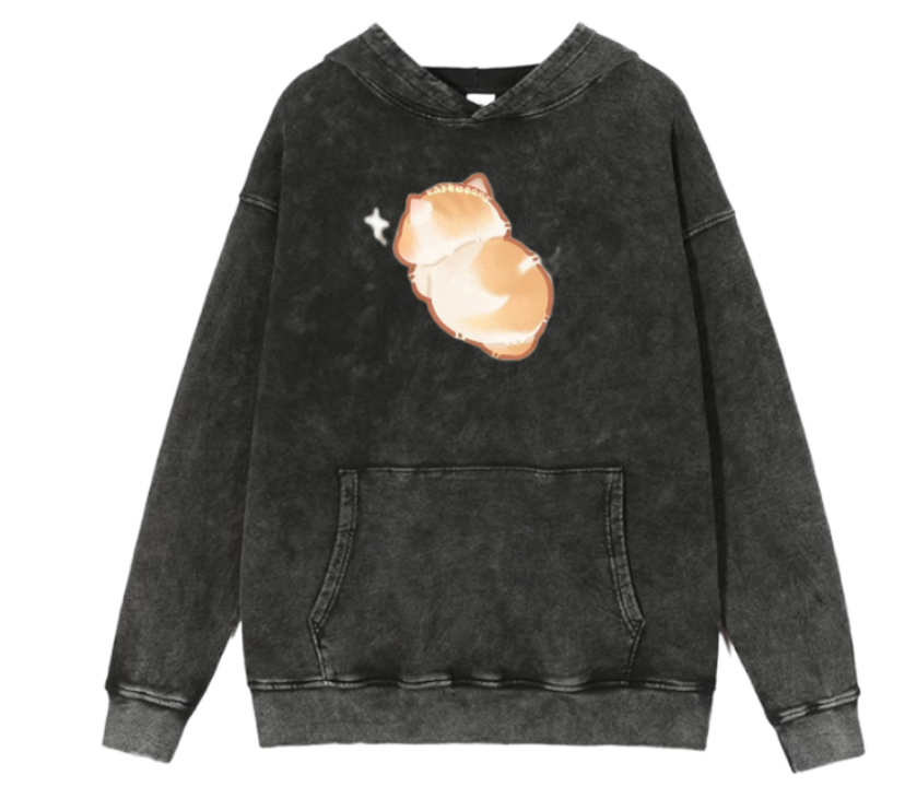cat Oversize Hoodie Washed 48