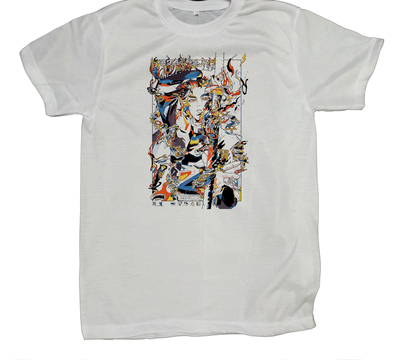 Anime Demon slayer nezuko tanjiro t- shirt fit White 46