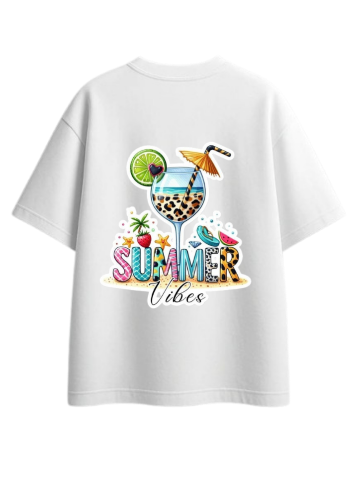 Summer Vibes t- shirt White Back 49