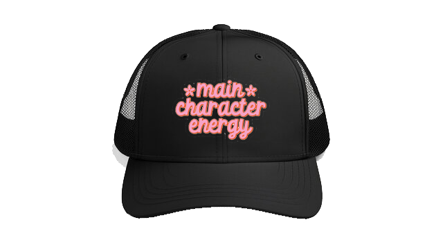 Baseball cap Black main character energy 96
