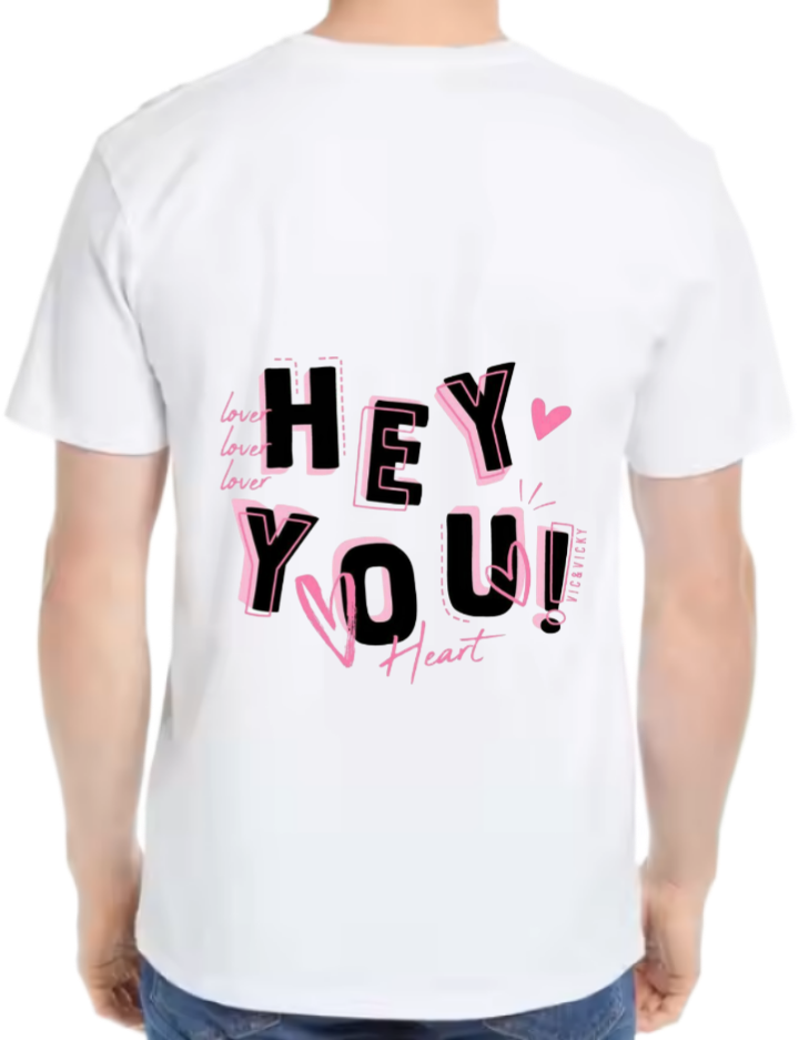 Hey You t- shirt One Size White back 49