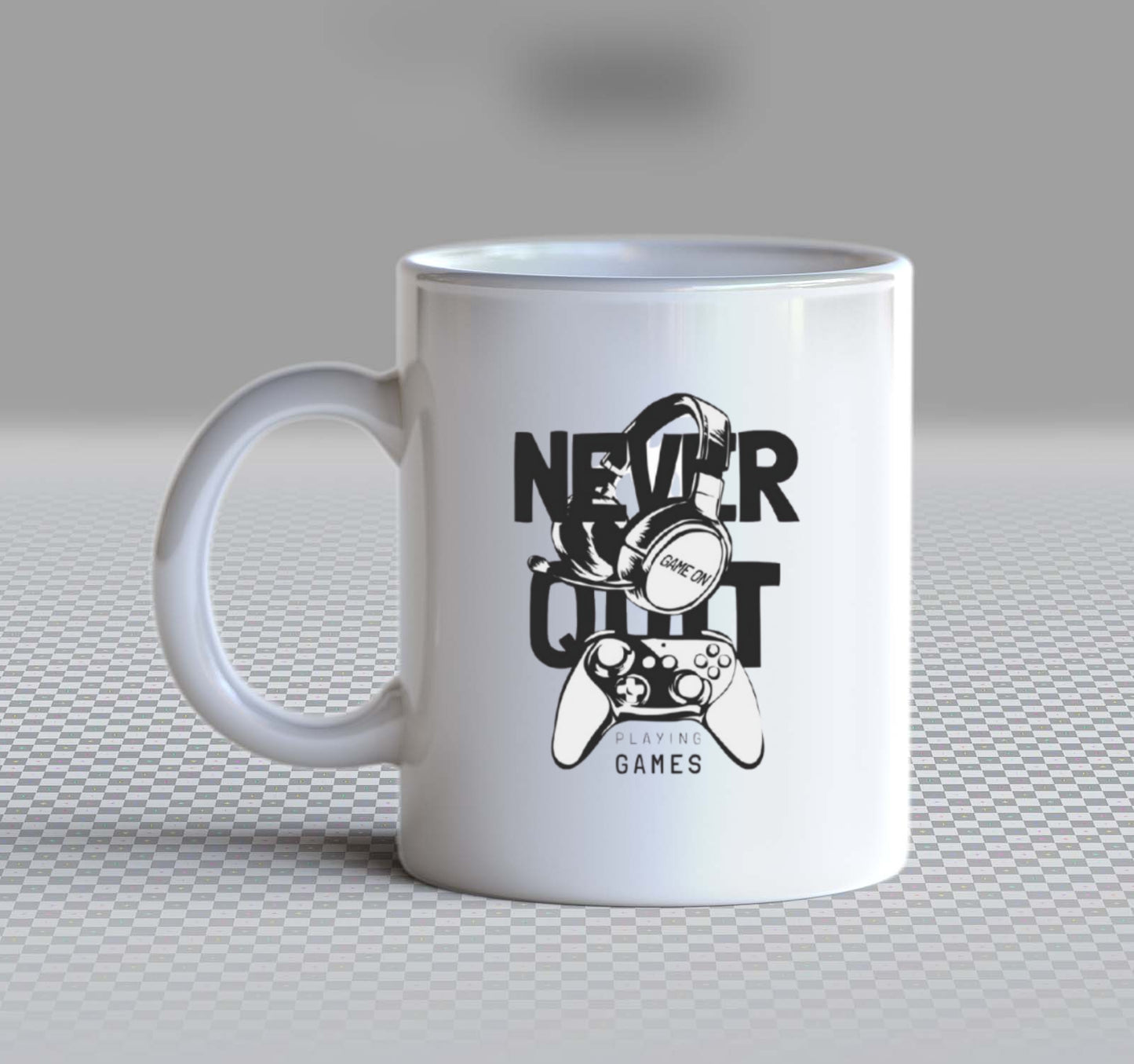 NEVER OT Back text Mug 49
