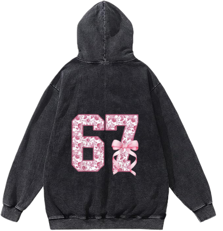 67 designs Oversize Hoodie Washed Back 4