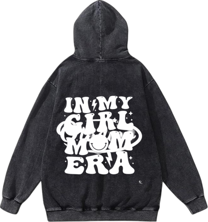 Mom dad parents Oversize Hoodie Washed gray Back 4