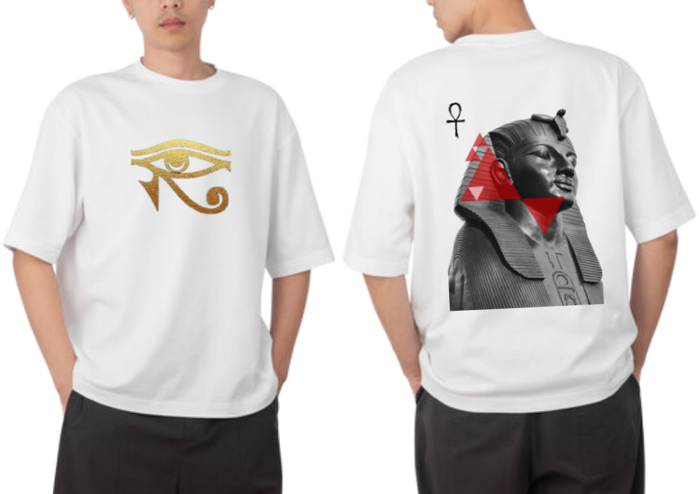Egypt t- shirt Over Size White Back 4