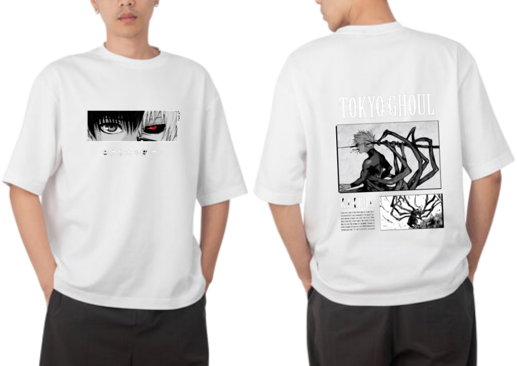 Tokyo ghoul t- shirt One Size White Back 4