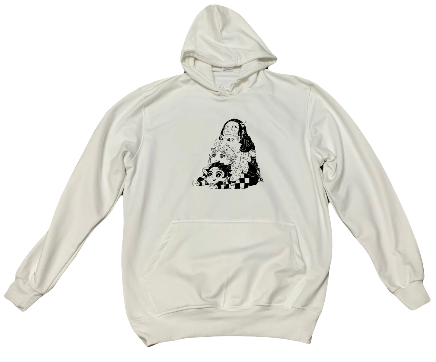 Anime Demon slayer nezuko tanjiro Oversize Hoodie White 4