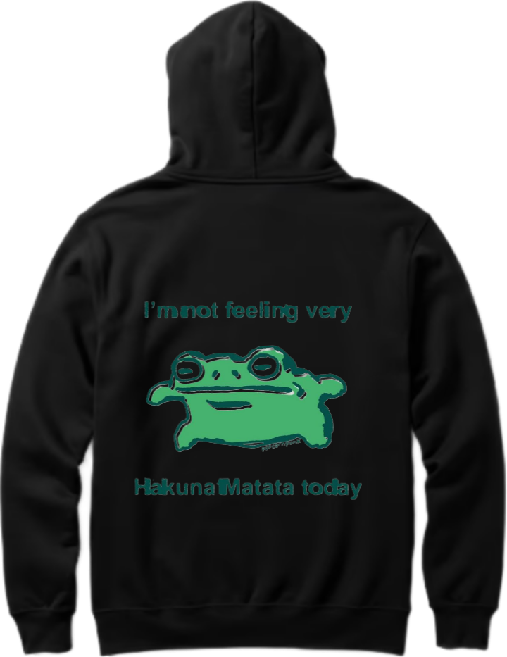 frog Oversize Hoodie Black Back 4
